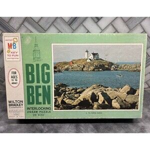 Big Ben Jigsaw Puzzle 1000 Pieces “The Faithful Sentinel” Complete 1968 MB Vtg